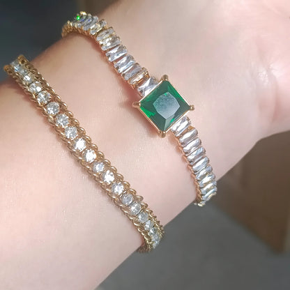 Emerald Tennis Necklace & Bracelet Set