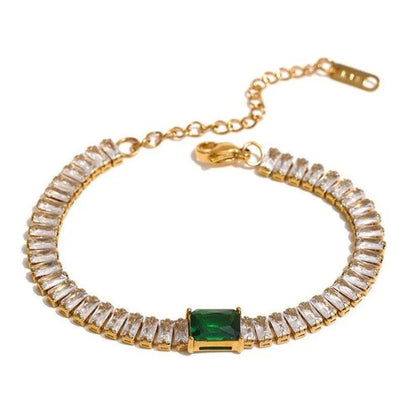 Emerald Tennis Necklace & Bracelet Set