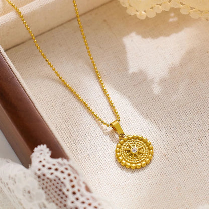 Crescent Zircon Necklace