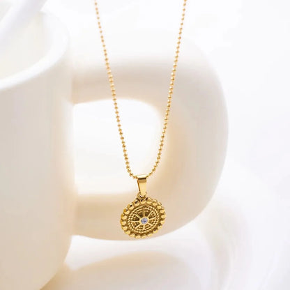 Crescent Zircon Necklace