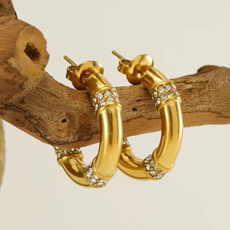 Oak Luxe Hoops