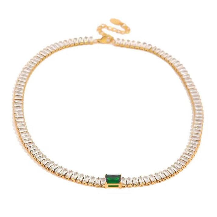 Emerald Tennis Necklace & Bracelet Set