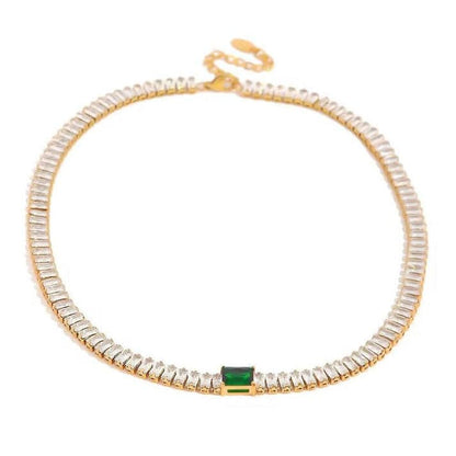 Emerald Tennis Necklace & Bracelet Set