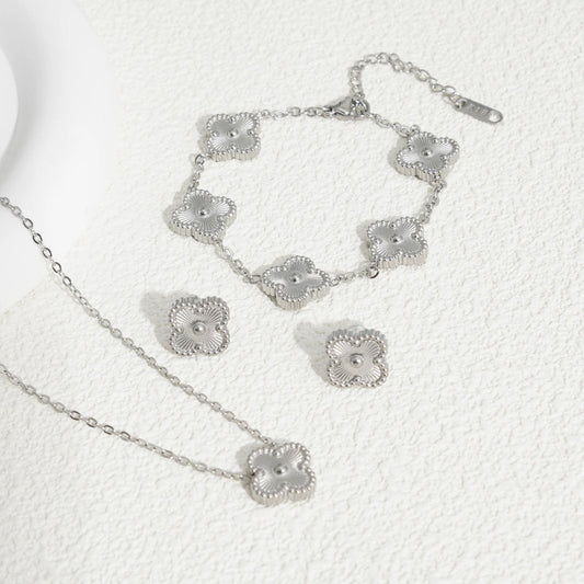 Silver Clover Set